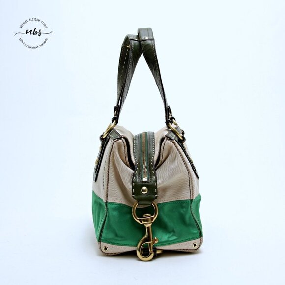 Coach Legacy Vintage Leather Canvas Cross Stitch Satchel - Picture 3 of 14